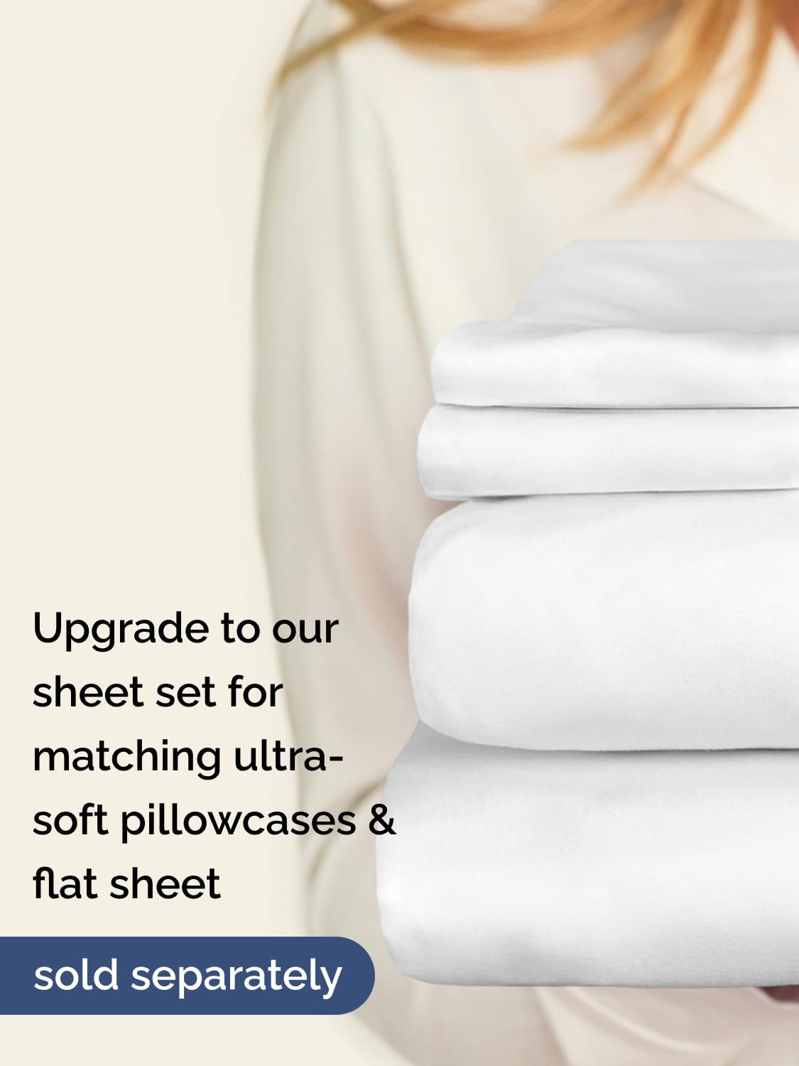 Extra Deep Queen Fitted Sheet - Hotel Luxury Single Fitted Sheet Only - Easily Fits 18 inch to 24 inch Mattress - Ultra Soft, Wrinkle Free w/Extra Deep Pockets - Easy-Care, Breathable & Comfy - White