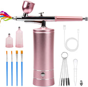 Airbrush-Kit Wiederaufladbarer kabelloser Airbrush-Kompressor – Automatische Hand-Airbrush-Pistole, Airbrush-Set Tragbare kabellose Airbrush für Friseure, Nagelkunst, Tortendekoration, Make-up, Modellmalerei