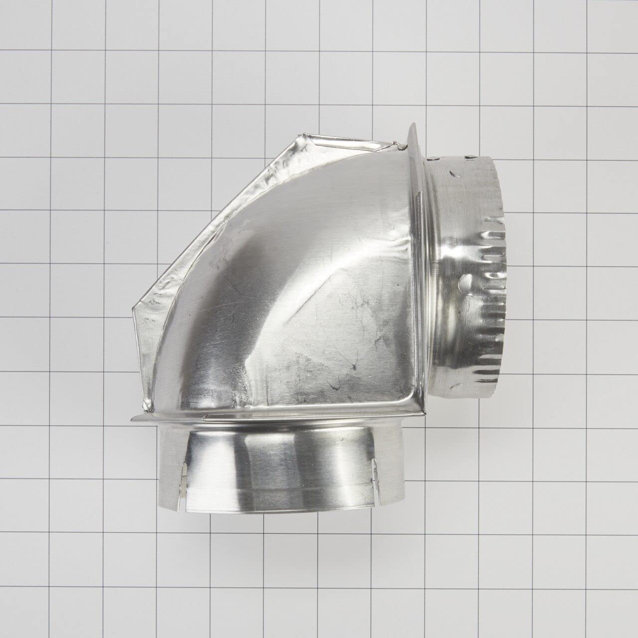 Whirlpool 4396006RW Genuine OEM Elbow Vent Connector For Dryers, Aluminium Accessory – Replaces 4396006