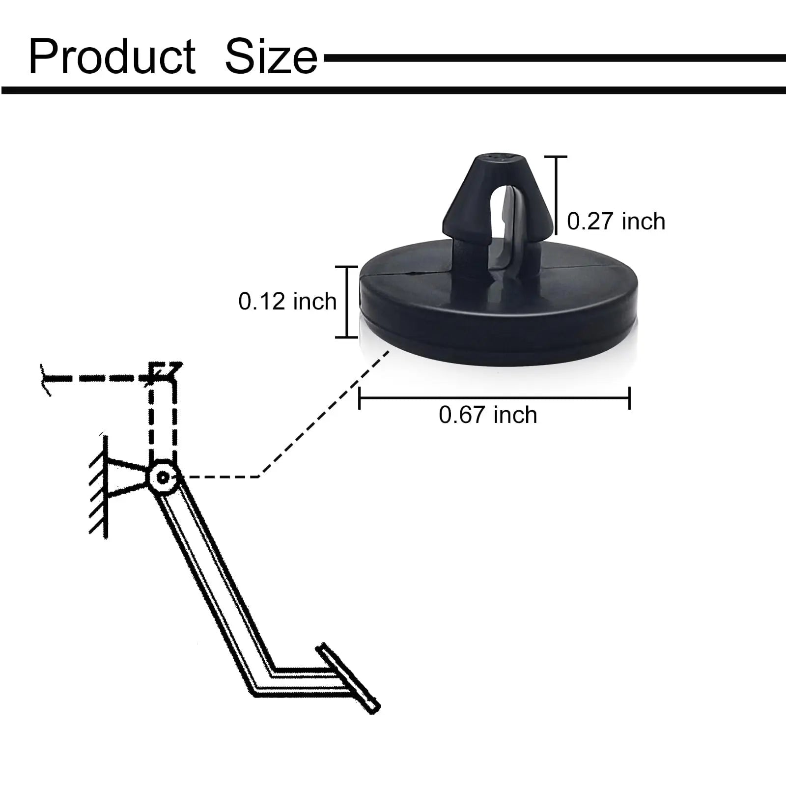 Ajxn 4 PCS Brake Pedal Pad and Light Switch Stopper - Black