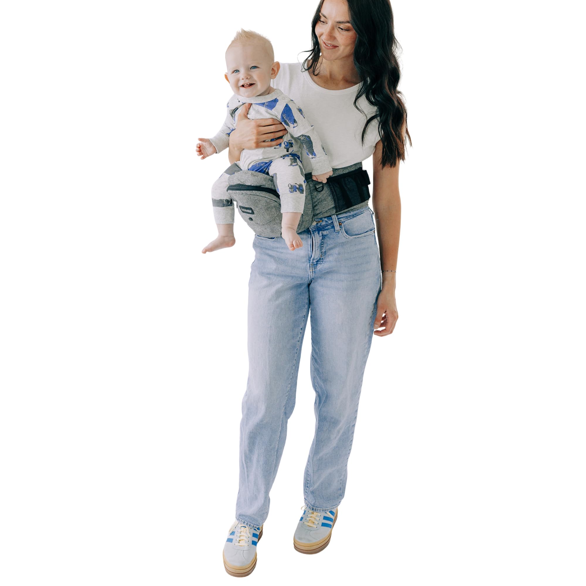 Tushbaby The Original Premium Quality Hip Seat Carrier – Safety-Certified Baby & Toddler Carrier with Secure Safety Buckles, No-Flimsy-Foam Design, Storage Pockets & Nursing Pillow. 0–3 yrs