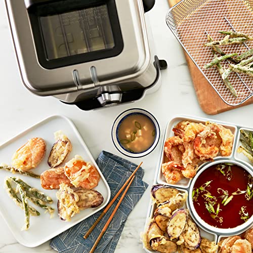 T-fal 3.5L Stainless Steel Deep Fryer with Basket, 1700W Electric Deep Fryer with Basket and Lid, Oil Filtration, Temp Control, Digital Timer, Dishwasher Safe Parts