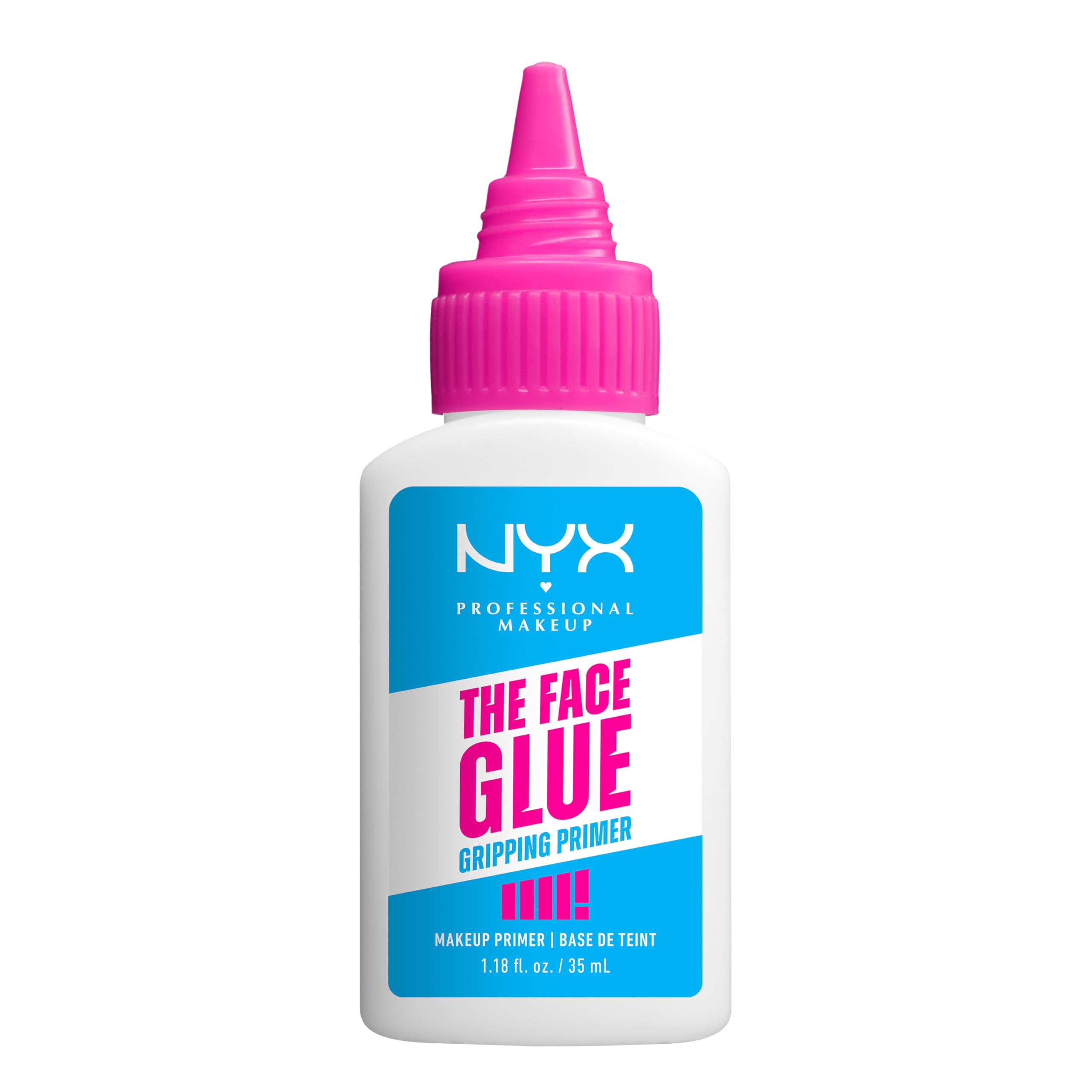NYX PROFESSIONAL MAKEUP The Face Glue Gripping Primer, Hydrating Makeup Primer with Up To 24HR Wear, Vegan & Cruelty Free