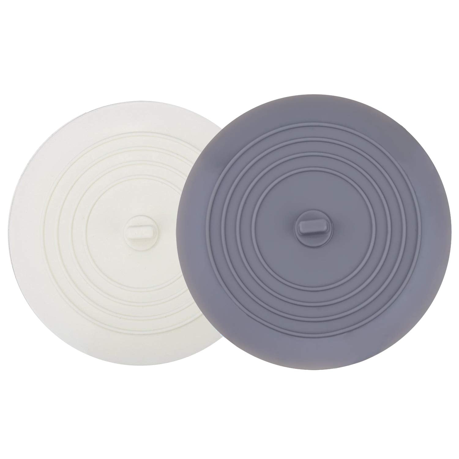 V-TOP Tub Stopper 2 Pack, 6 inches Large Silicone Drain Plug Hair Stopper Flat Suction Cover for Kitchen Gadgets Bathroom Accessories and Laundry