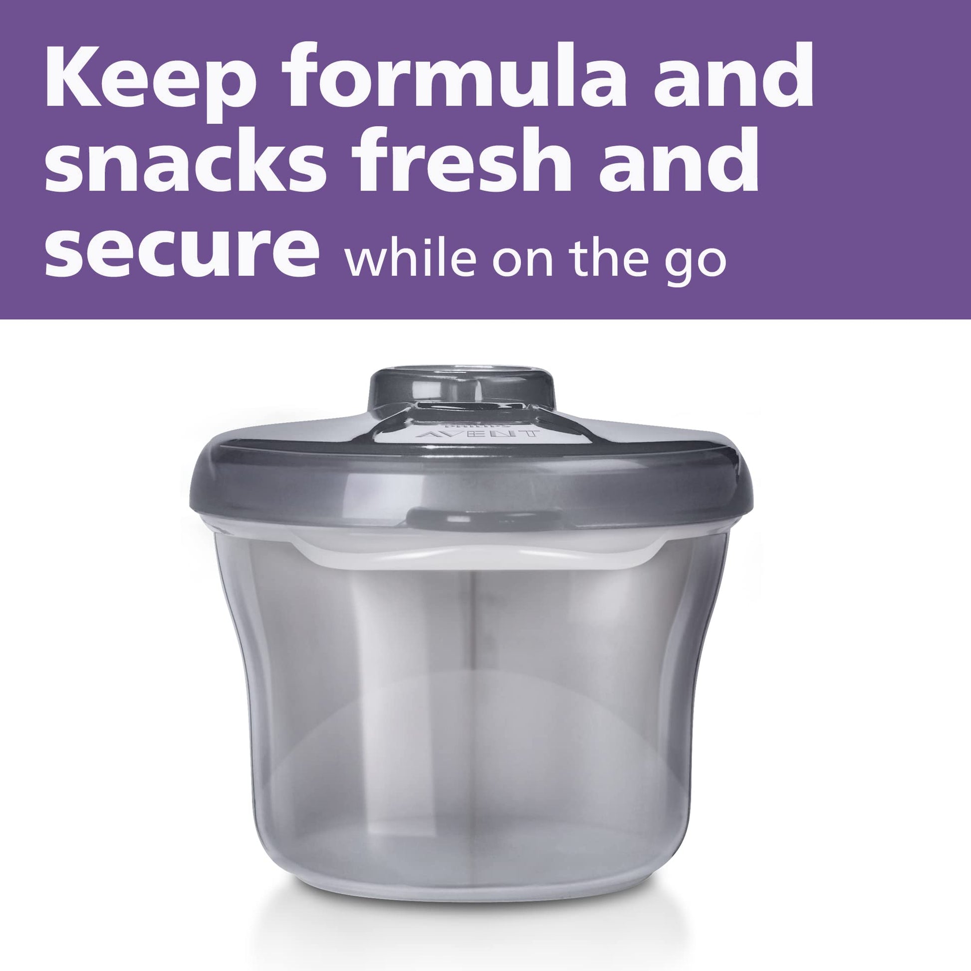 Philips AVENT Powder Formula Dispenser and Snack Cup For Unisex Baby, Grey, SCF135/18
