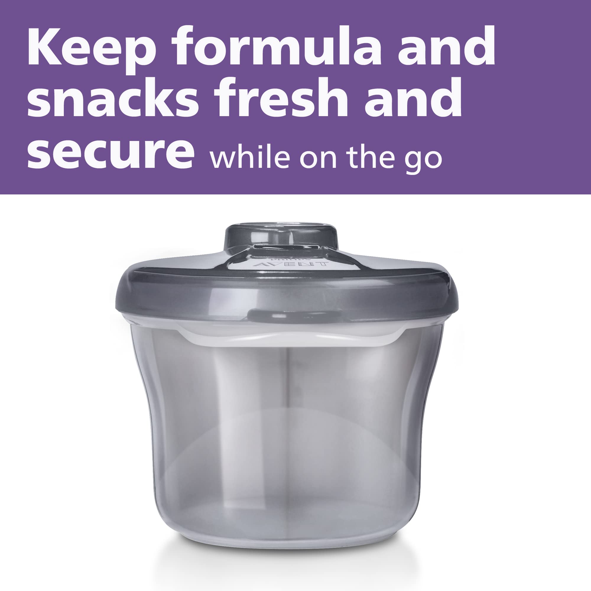 Philips AVENT Powder Formula Dispenser and Snack Cup For Unisex Baby, Grey, SCF135/18