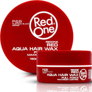 Redone Haarwachs Rot 150 ml | Edge Control | Ultra starker Halt | Haarwachs für Männer und Frauen | Erdbeerduft | Maximaler Halt