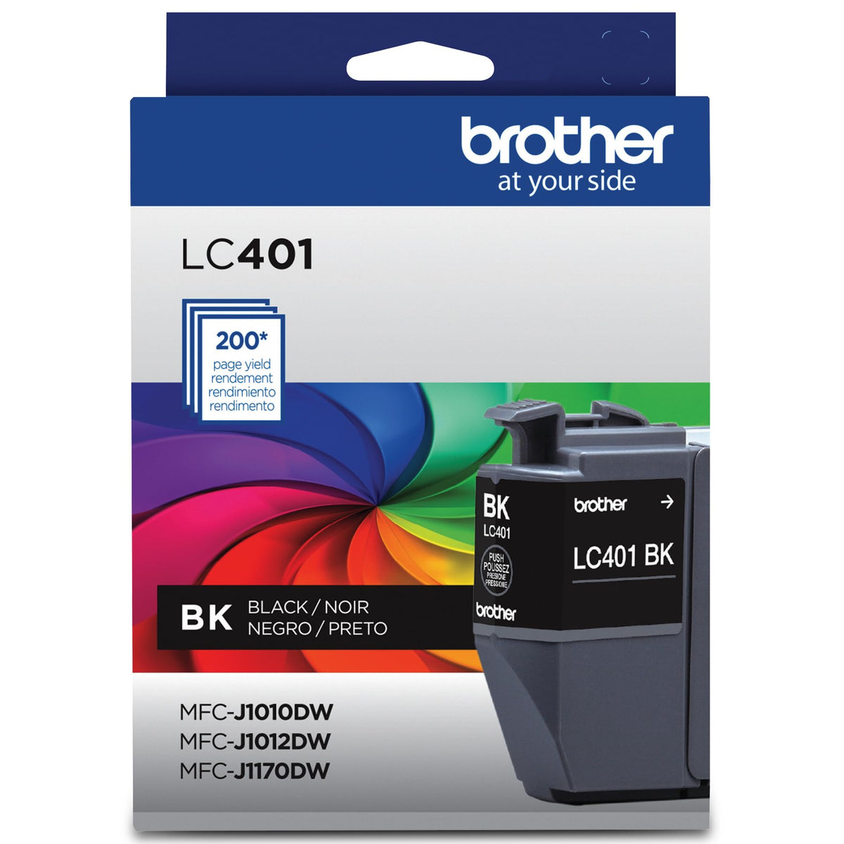 خرطوشة حبر أسود أصلية من براذر LC401BK بإنتاجية قياسية