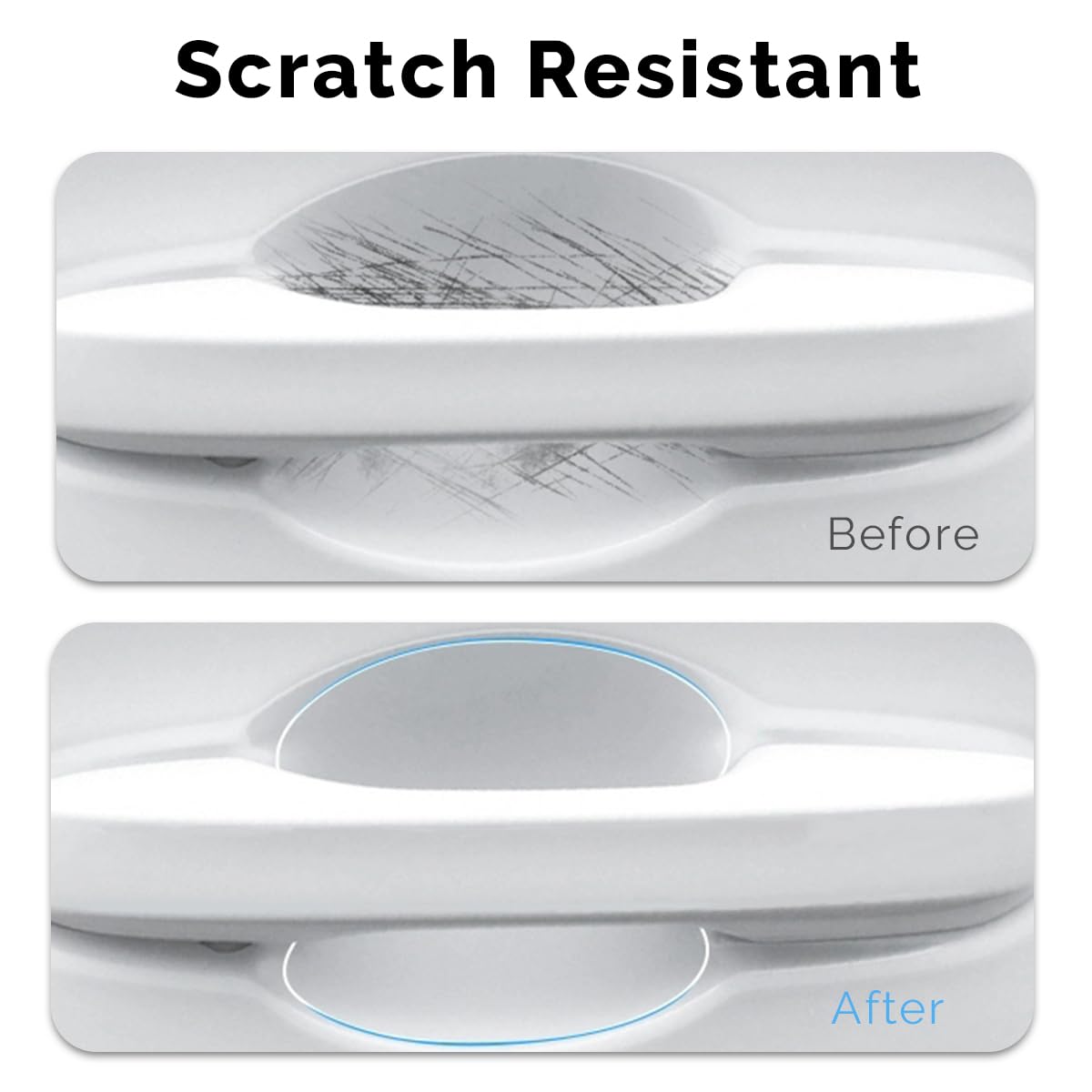 GRTHTATI 10pcs Clear Car Door Handle Scratch Potector TPU Car Door Sticker Universal Protective Films for Vehicles (Clear)