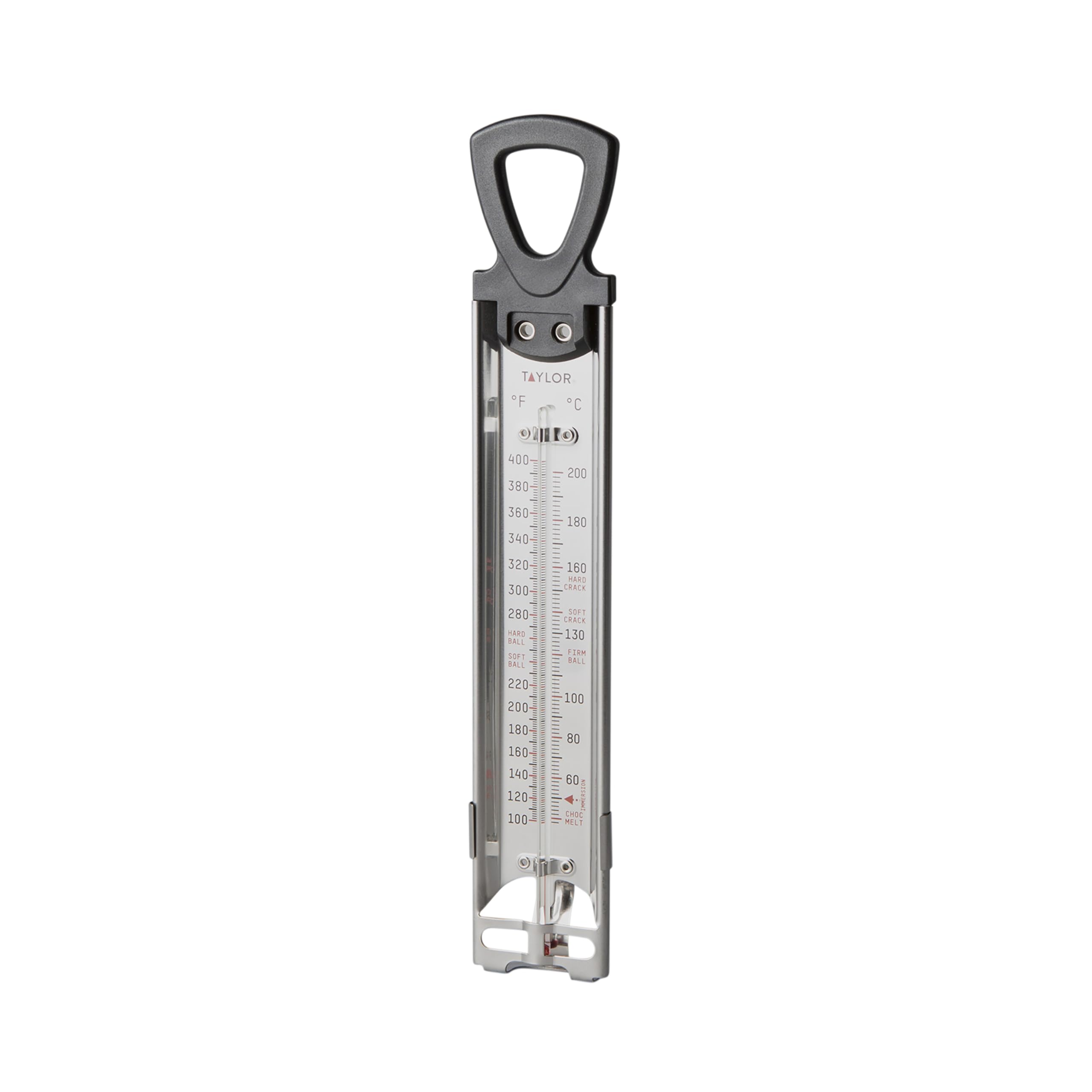 Taylor Stainless Steel Candy and Deep Fry Thermometer, 12-Inch Analog Paddle with Pan Clip, Ideal for Frying, Sugar, Brewing, Syrup, and More