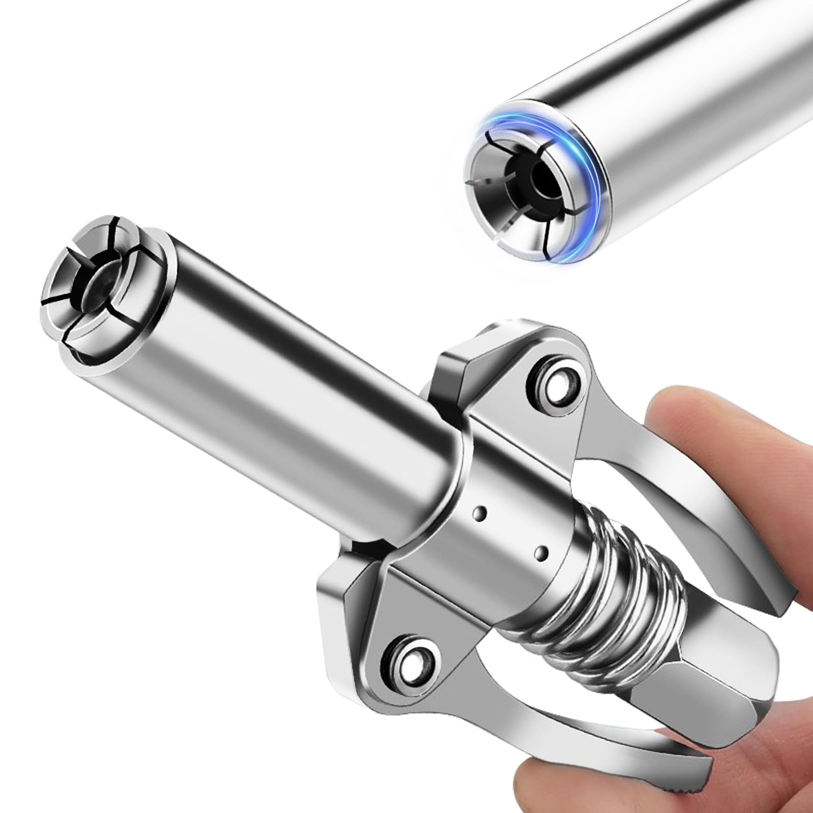 AKEOIL Fettpressenkupplung, Schmiernippel, 12000PSI Hochdruck-Schmierdüsenarmaturen, Kompatibel mit allen 1/8" NPT Fettpressen, Zum Schmieren aller Maschinen und Anlagen