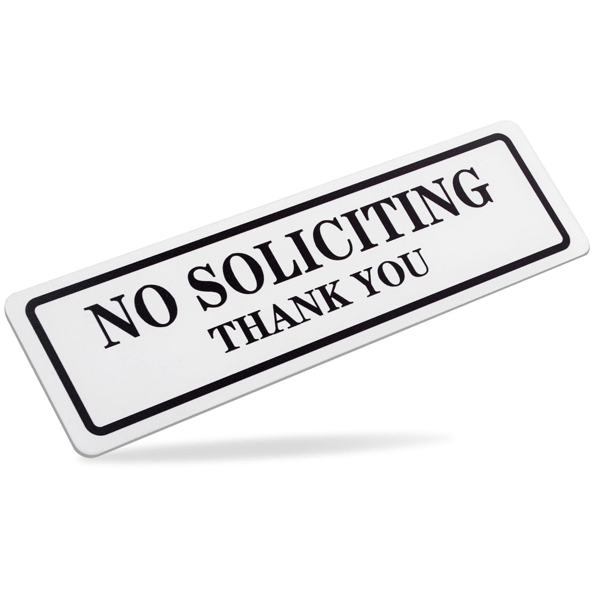 Qofaoye No Soliciting Sign for House That Keeps Solicitors Away, Super strong tape for all surfaces, 8.3 x 2.4 In,2025 version, Perfect for Home Office Front Doors, Windows, Walls, Courtyard
