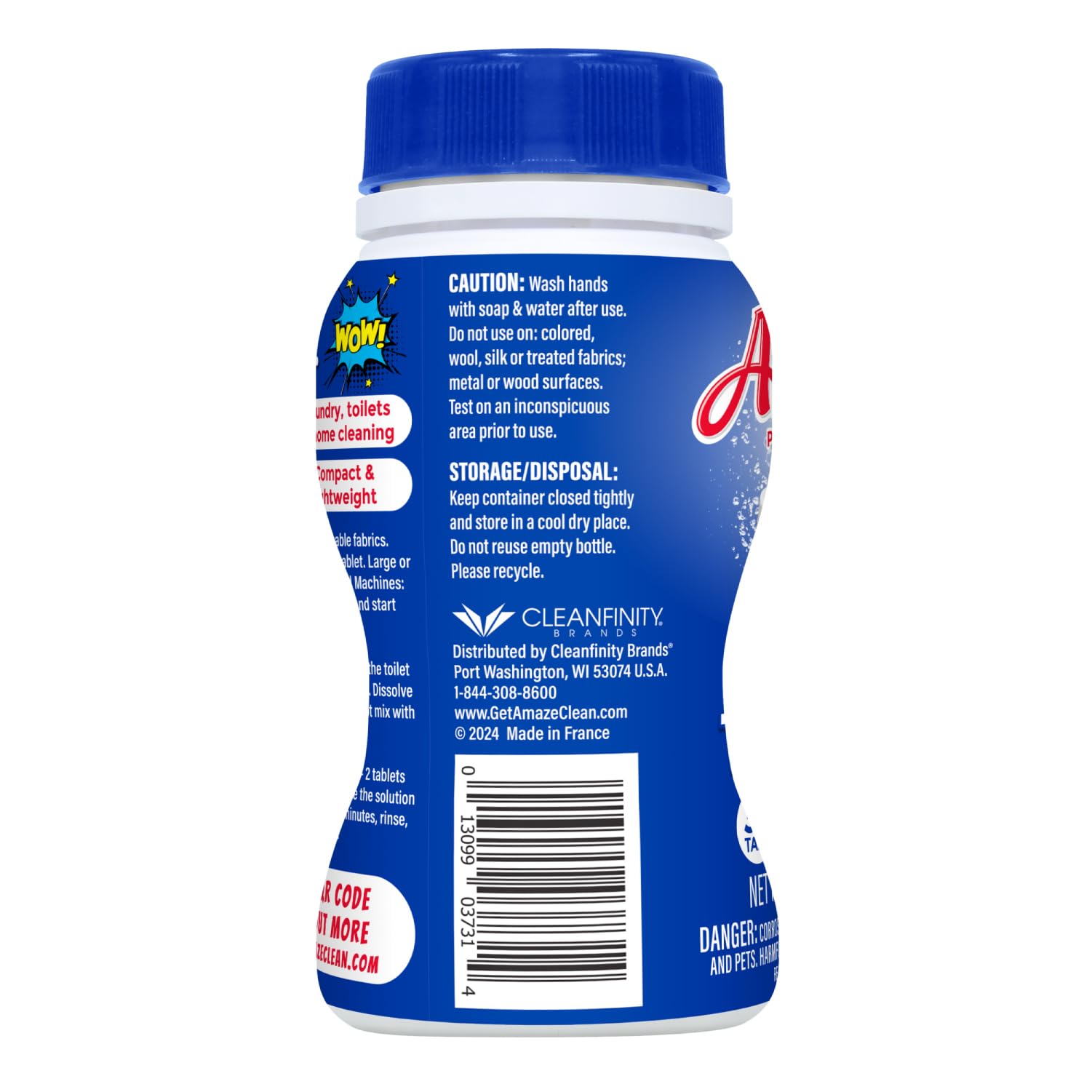 AMAZE Ultra Concentrated Bleach Tablets [32 tablets] - Original Scent - for Laundry, Toilet, and Multipurpose Home Cleaning. No Splash Liquid Bleach Alternative
