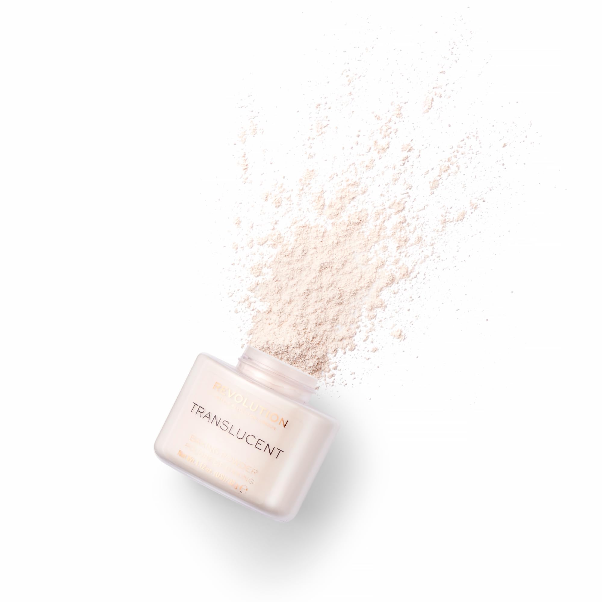 Revolution, Loose Baking Powder, Makeup Setting Powder, Long Lasting Coverage, Mattifies & Reduces Shine, Translucent, 1.12 oz