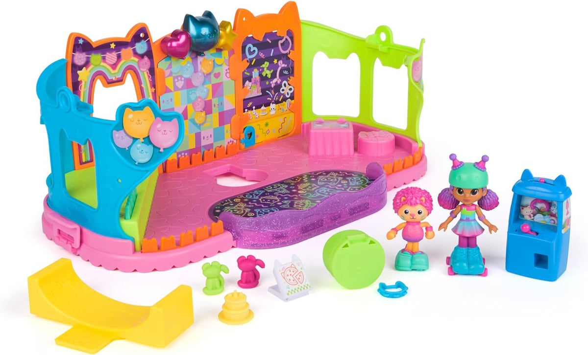 Gabby's Dollhouse, Party Room Playset with Exclusive Toy Figures, Dollhouse Furniture, Accessories & Fidget Play, Kids Toys for Girls and Boys Ages 3+