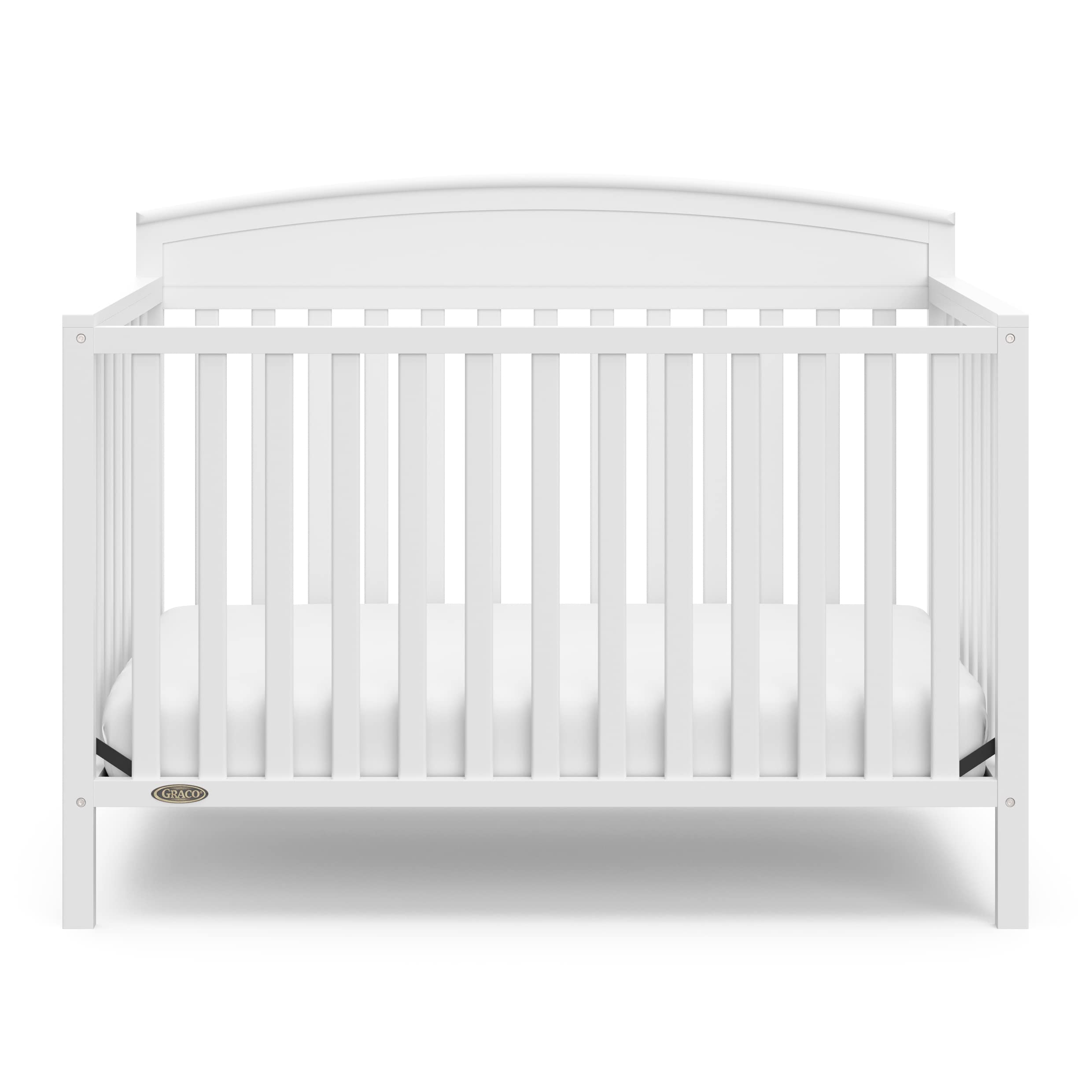 Graco Benton 5-in-1 Convertible Crib (White) – GREENGUARD Gold Certified, Converts from Baby Crib to Toddler Bed, Daybed and Full-Size Bed, Fits Standard Full-Size Crib Mattress