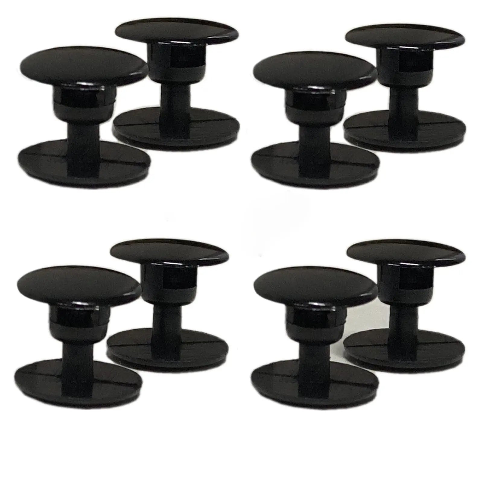 8 Sets Replacement Rivets for Beach Shoe Replacement Button Replacement Parts Compatible for Clog Beach Shoe Strap Repair (Black)