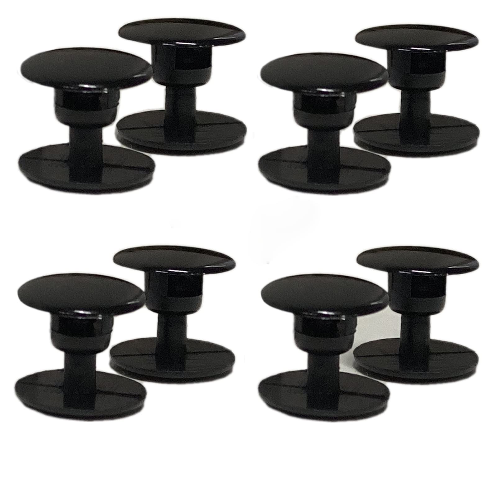 8 Sets Replacement Rivets for Beach Shoe Replacement Button Replacement Parts Compatible for Clog Beach Shoe Strap Repair (Black)