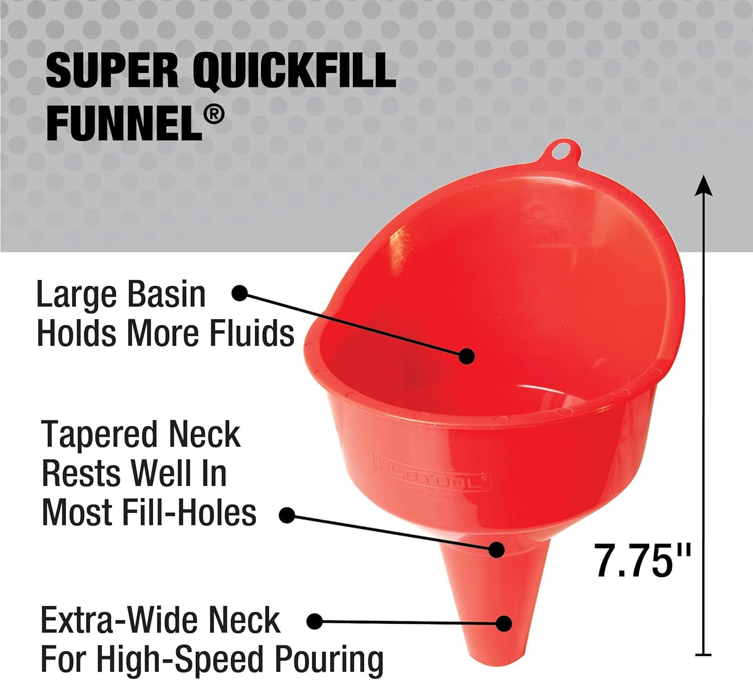 FloTool 10712MX4 Super Quad Funnel for Oil, Lubricant and Other Fluids, 4pk