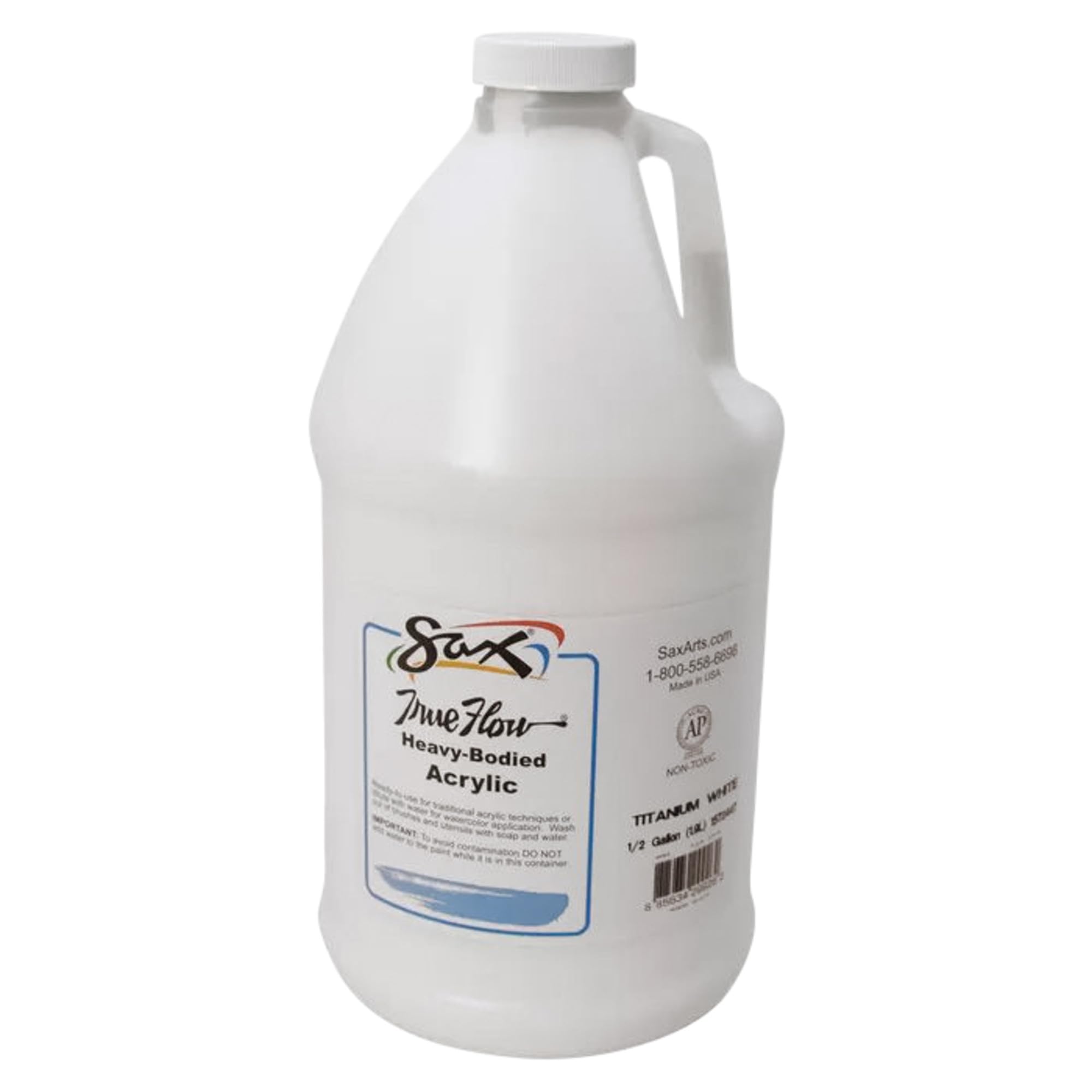 Sax True Flow Heavy Body Acrylfarbe, 1/2 Gallone, Titanweiß – 439301, 64 fl oz (1er-Pack)