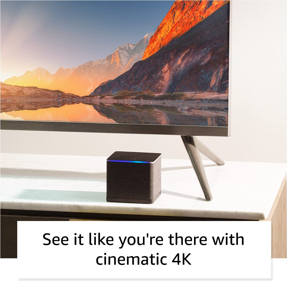 Amazon Fire TV Cube (newest model) with AI-powered Fire TV Search, Hands-free streaming device with Alexa, Wi-Fi 6E, 4K Ultra HD