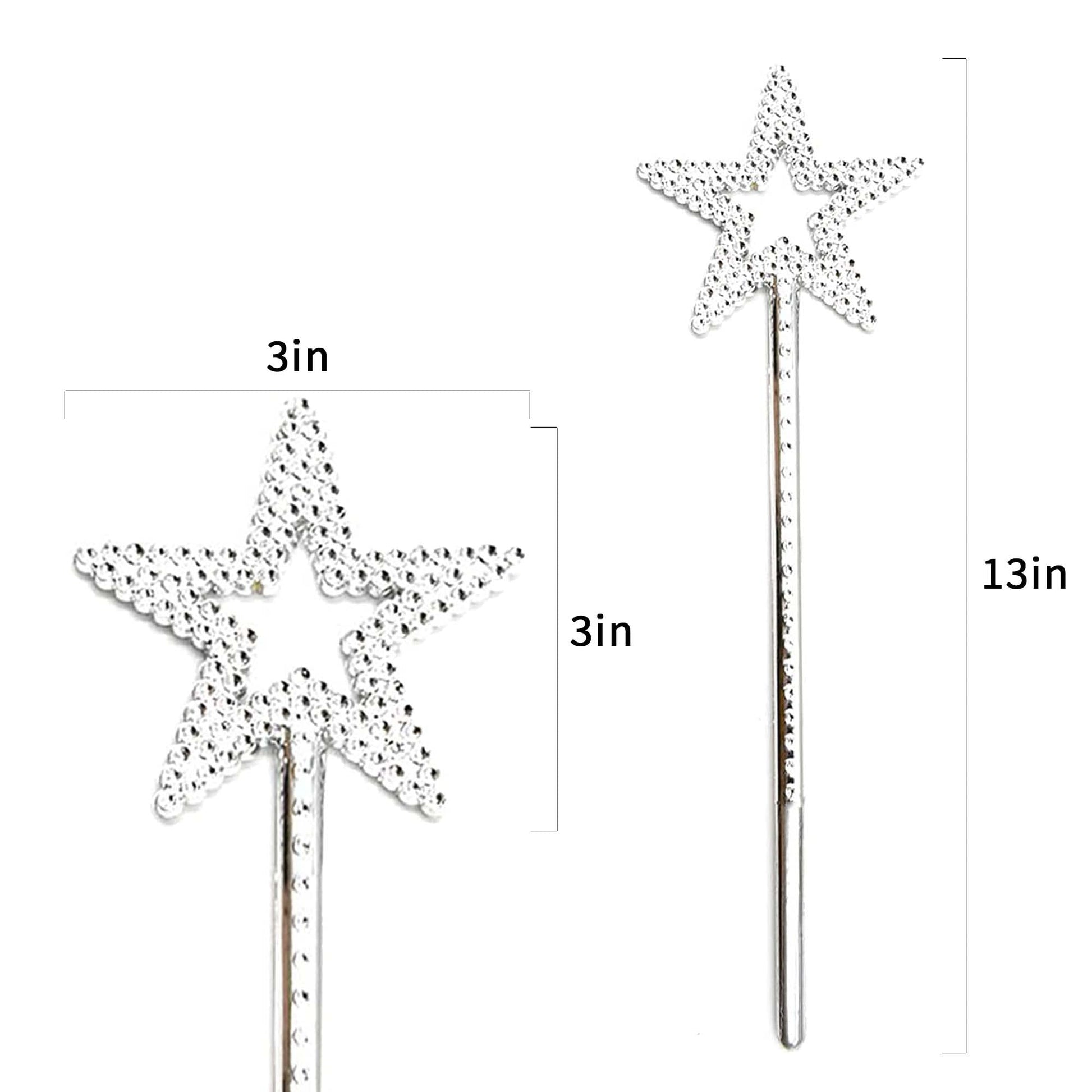 KOMIDK 13 Inches Fairy Wand Star Wand Princess Angel Wands for Birthday Party Wedding Christmas Cosplay