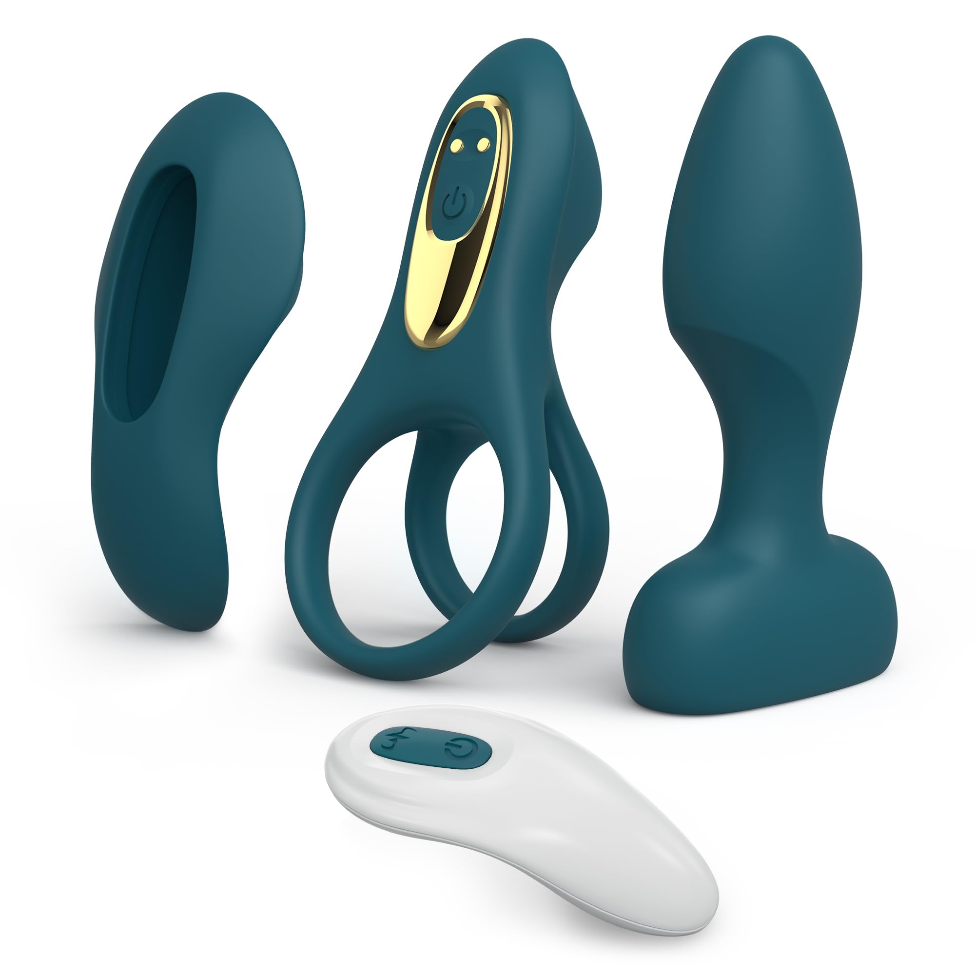 Tracy's Dog Couples Vibrator Kit - Includes Vibrating Cock Ring, Panty Vibrator & Butt Plug with Removable Rechargeable Bullet, Remote-Controlled Adult Sex Toy Set for Women & Couples Pleasure Play