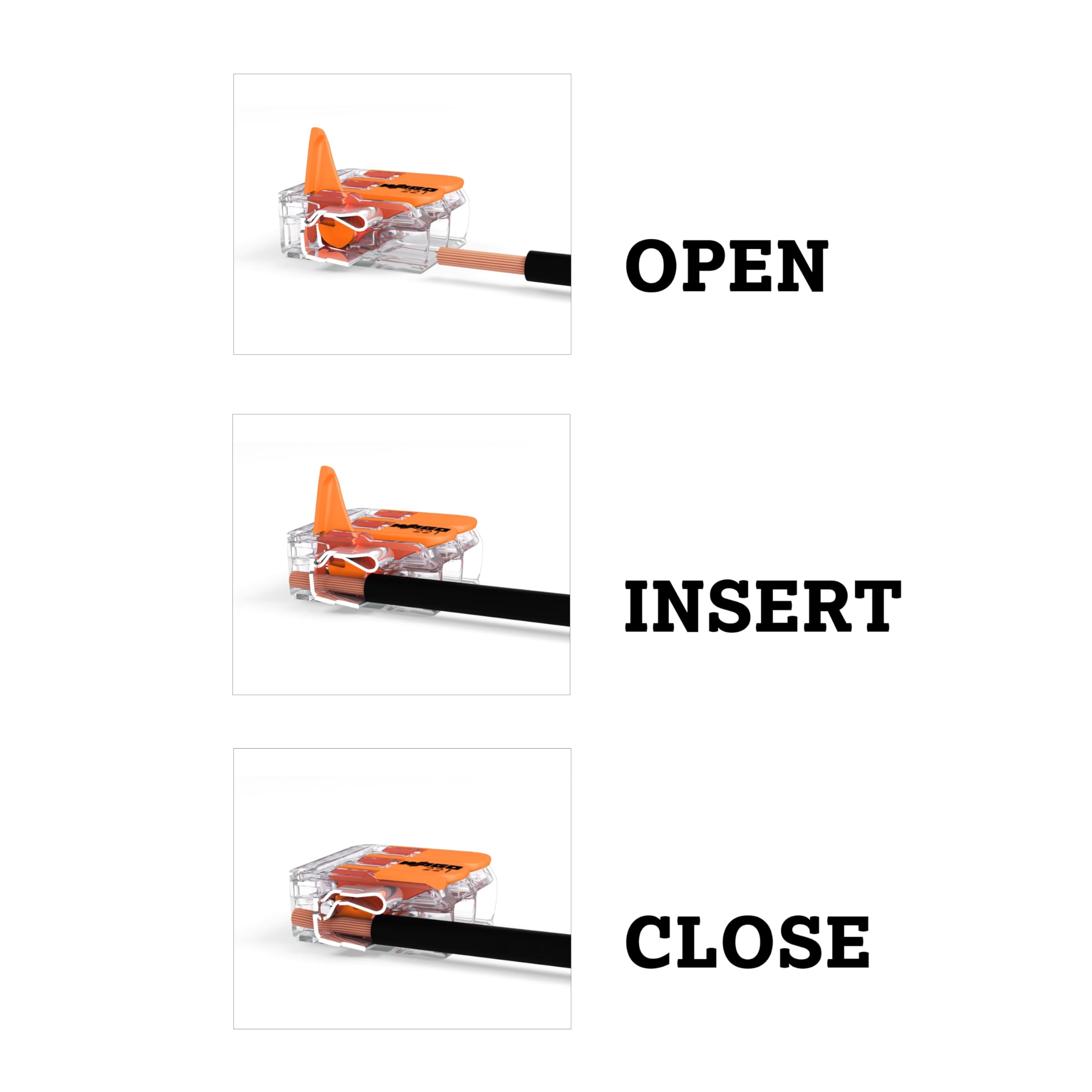 Wago 221-412 2-Conductor Compact Splicing Connectors (Pack of 100)
