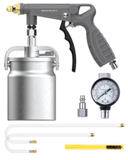 InoKraft Undercoating Spray Gun with Suction Feed Cup, 360 degrees & Straight Spray Hoses, for Truck Bed Liner Coating, Rubberized Undercoat, Rust Proofing