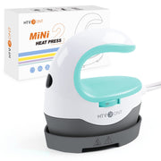 HTVRONT Heat Press Mini Heat Press Machine, Small Heat Press Portable Iron Press Machine for T Shirts, Hats, Heating Transfer Projects (Mint)