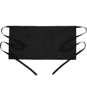 BOHARERS Waist Apron with 3 Pockets - Black Waitress Waiter Server Short Aprons