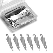 Jofefe 60Pcs Stainless Steel Needle Threader Embroidery Cross Stitch Needle-Threading Tools for Large Eye Needles Hand DIY Sewing with Clear Box for Keep it in Place