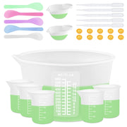 Silicone Measuring Cups for Resin Supplies - Kit With 600ml & 100ml Mixing Cups and Tools for Molds, Epoxy, Cooking, Casting Moulds, Jewelry Making
