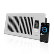 AC Infinity AIRTAP T4 White, Register Booster Fan for 4" x 10" Register Holes, Improves Heating & Cooling Vents, Quiet 10-Speeds, Bluetooth App Control Data Alerts. ONLY FITS 4" x 10" Duct Openings