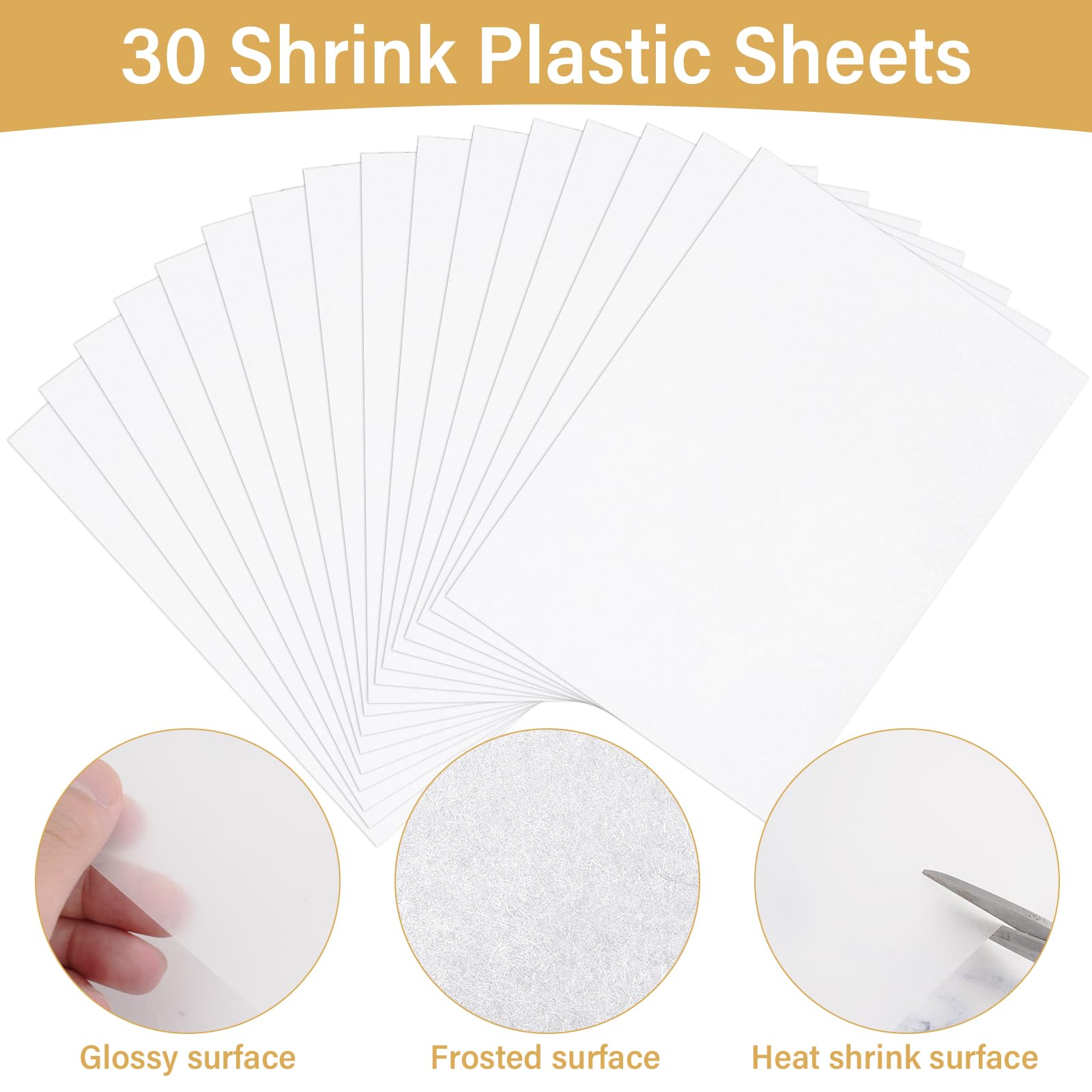 161 Pcs Shrink Paper Keychain Kit,with 30 Pcs Shrinky Plastic Sheets 7.9"x5.7",Hole Punch,Lobster Clasps,Jump Rings DIY Crafts for Adults and Teens