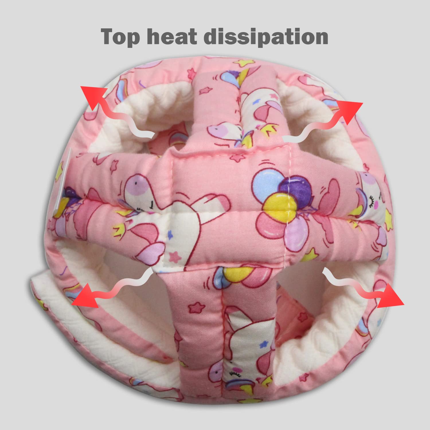 REFLYAWAY Baby Head Protector Baby Helmet for Crawling Walking, No Bumps Safety Head Adjustable Protective Cap for Walking, Playing (Unicorn)