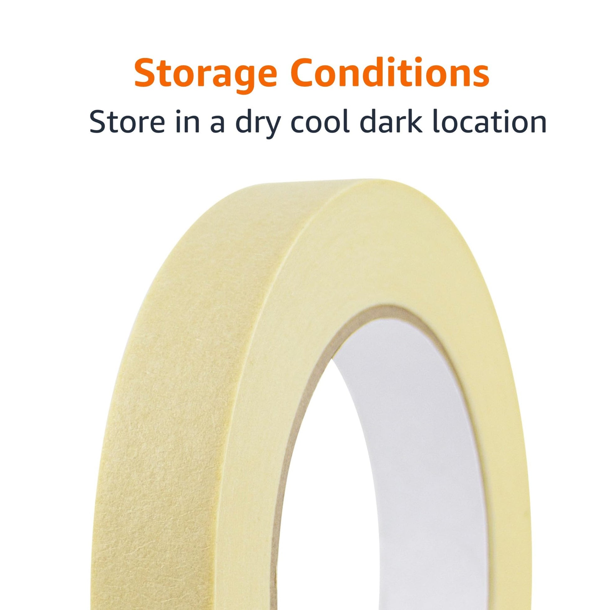 Amazon Basics Masking Tape, Pack of 3 Rolls, Beige, 0.7 inch x 180 feet