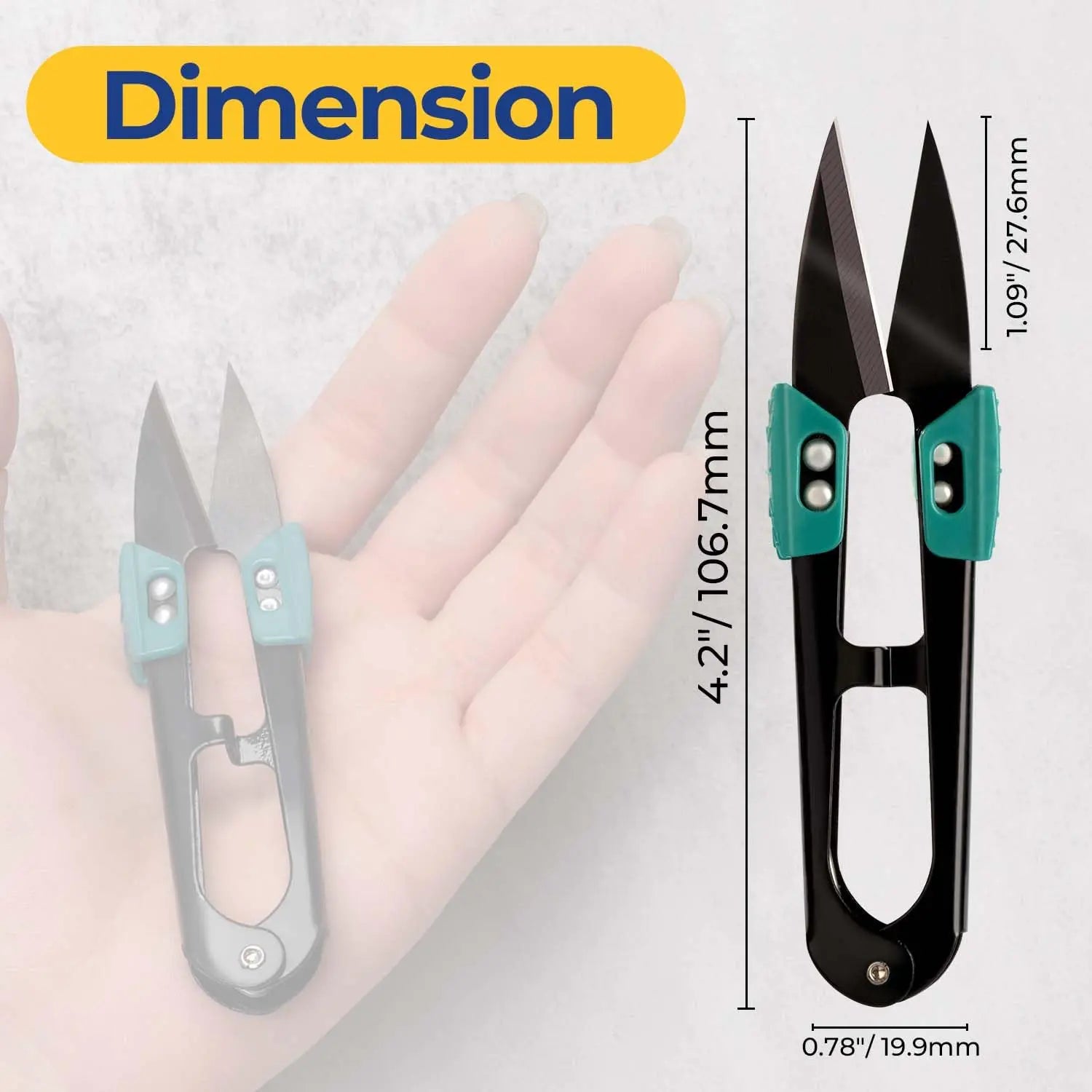 Damita 4.2 inch Sewing Scissors - Wider Handle Thread Snips - Professional Snips Scissors for Sewing, Quilting Supplies, Stitch, DIY Supplies (2 pack)