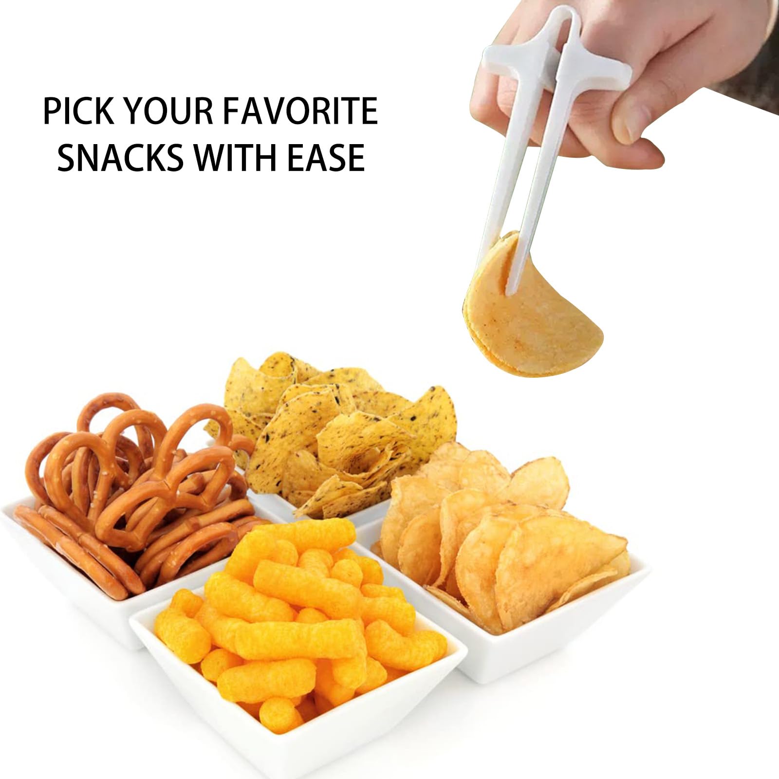 denple 6 PCS & 4 COLORS! Gamer Finger Chopsticks, Gaming Snack Solution
