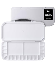 Mr. Pen Airtight 18-Well Watercolor Palette with 2 Mixing Areas and Lid - Folding Paint Tray
