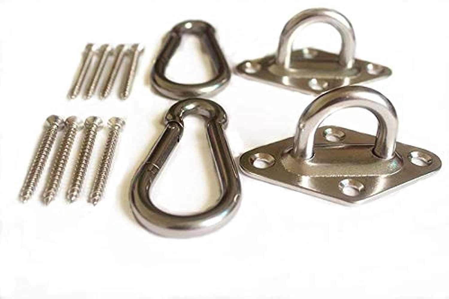 MHMYDZ 1000 lb Capacity Heavy Duty Hammock Hanging kit Ultra Durable Hooks Carabiners for Hammock Stand Hammocks Swing Chair,Multiple Indoor Outdoor Suspension Ceiling Hooks