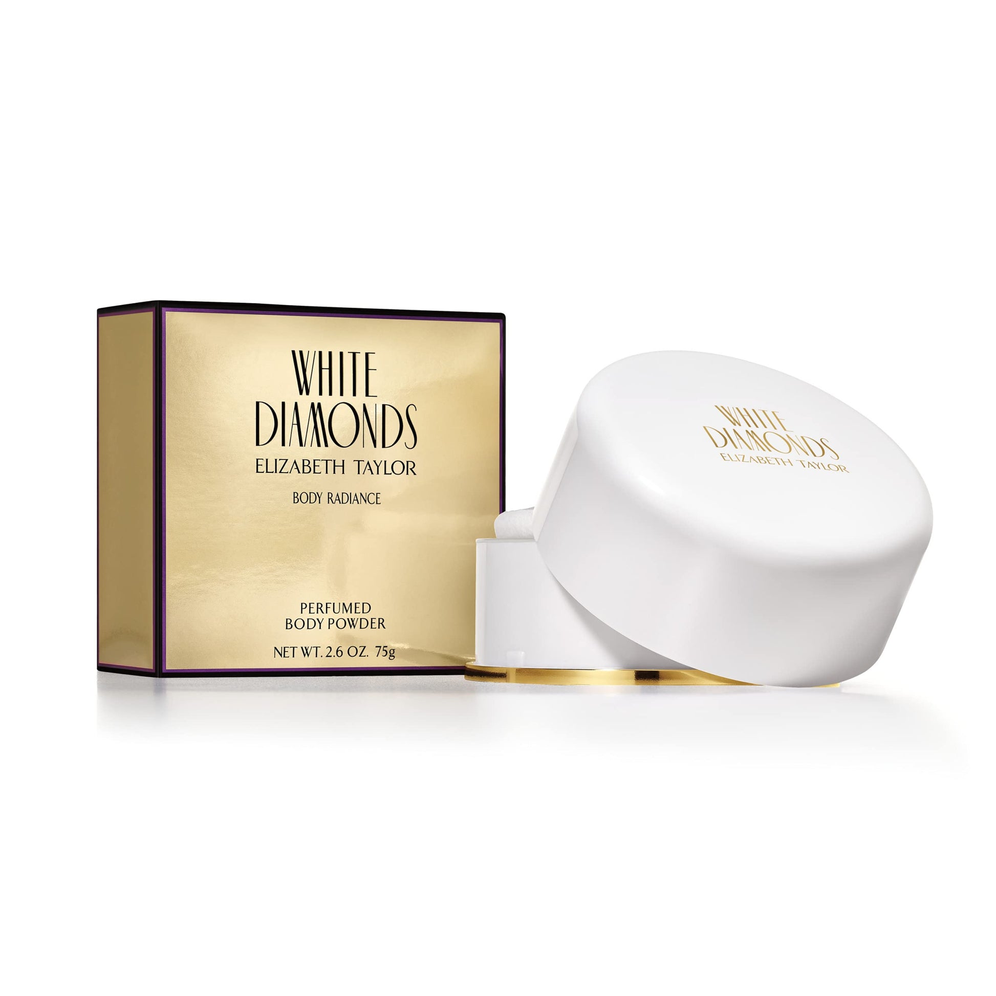 Body Powder for Women by Elizabeth Taylor, White Diamonds, Fragrance with Body Puff, 2.6 Oz