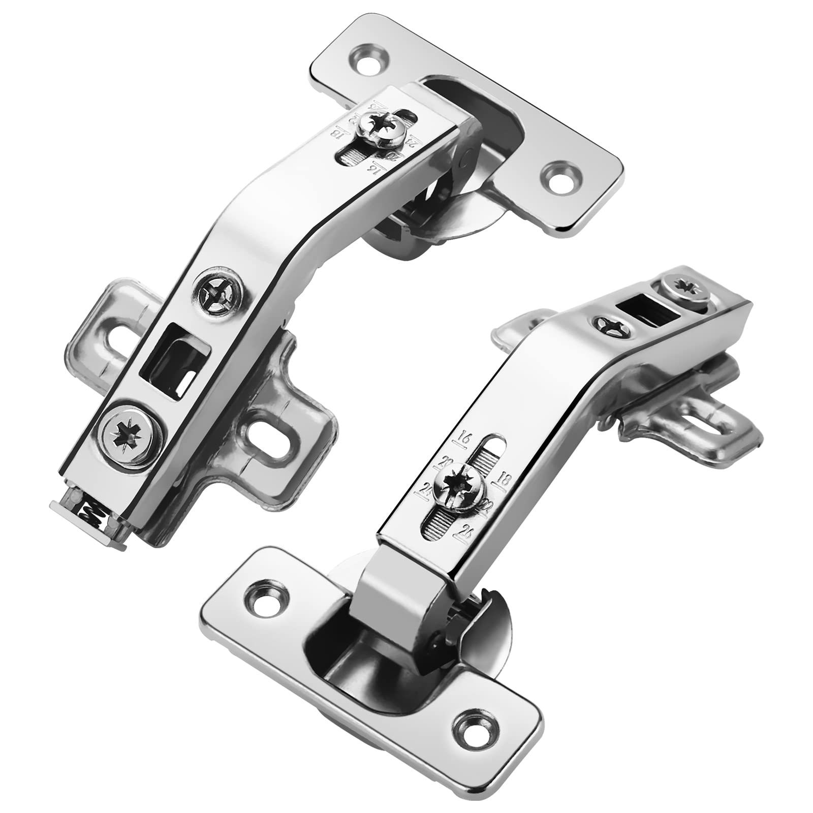 Chibery 2 Pack 1 Pairs 135 degrees Lazy Susan Hinge, Full Overlay Concealed for Corner Kitchen Cabinet Replacement Hardware, Cupboard Folded, Folden Door