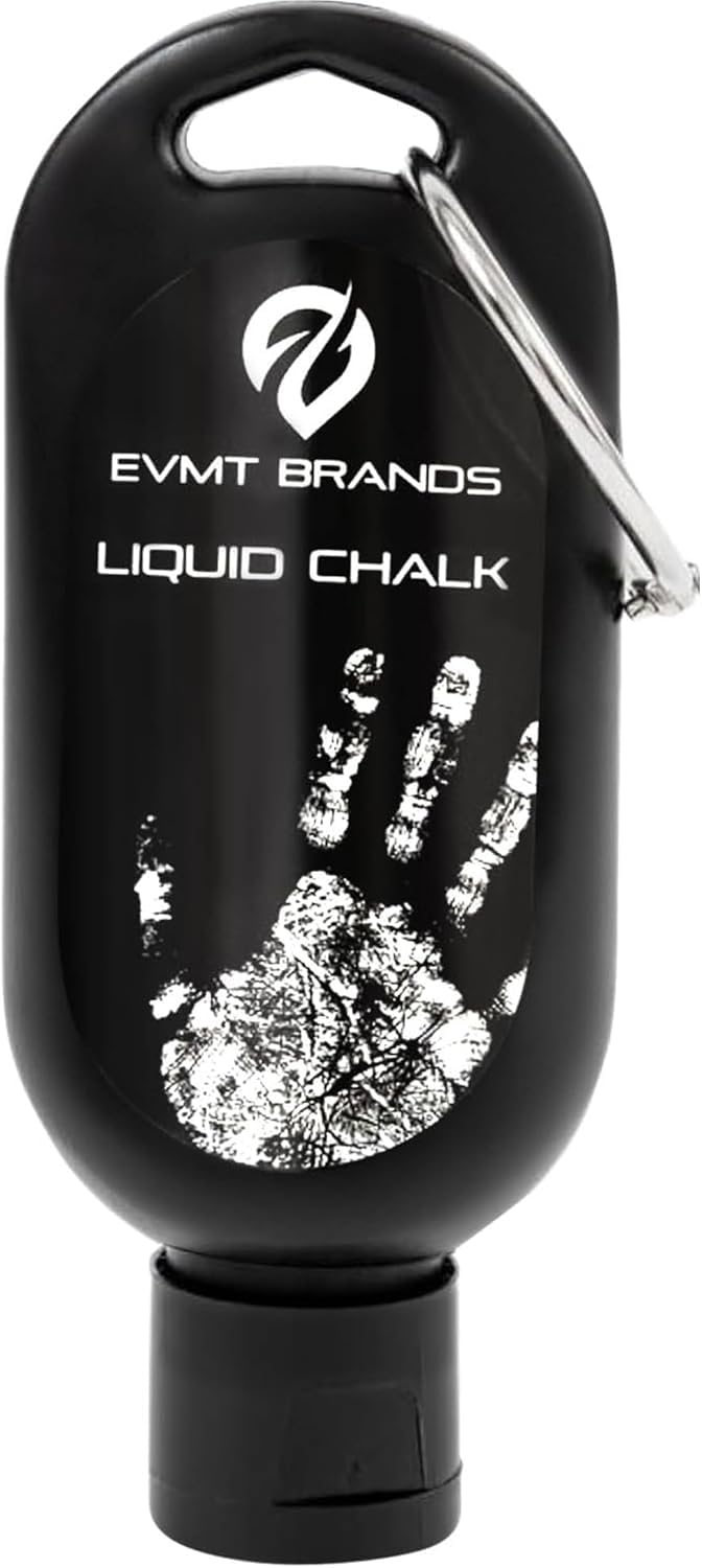 EVMT Brands Liquid Chalk, Mess Free Gym Chalk for Weightlifting, Gymnastics, Rock Climbing. Sweat Resistant and Long Lasting for Stronger Grip. Package May Vary.