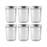 Ball - 16 oz Wide Mouth Glass Mason Jars | 6 Pack Jars with Airtight Lids | Large Glass Jar for Food Storage with Lids | Ideal for Canning, Fermentation, Pickling, Kombucha Brewing