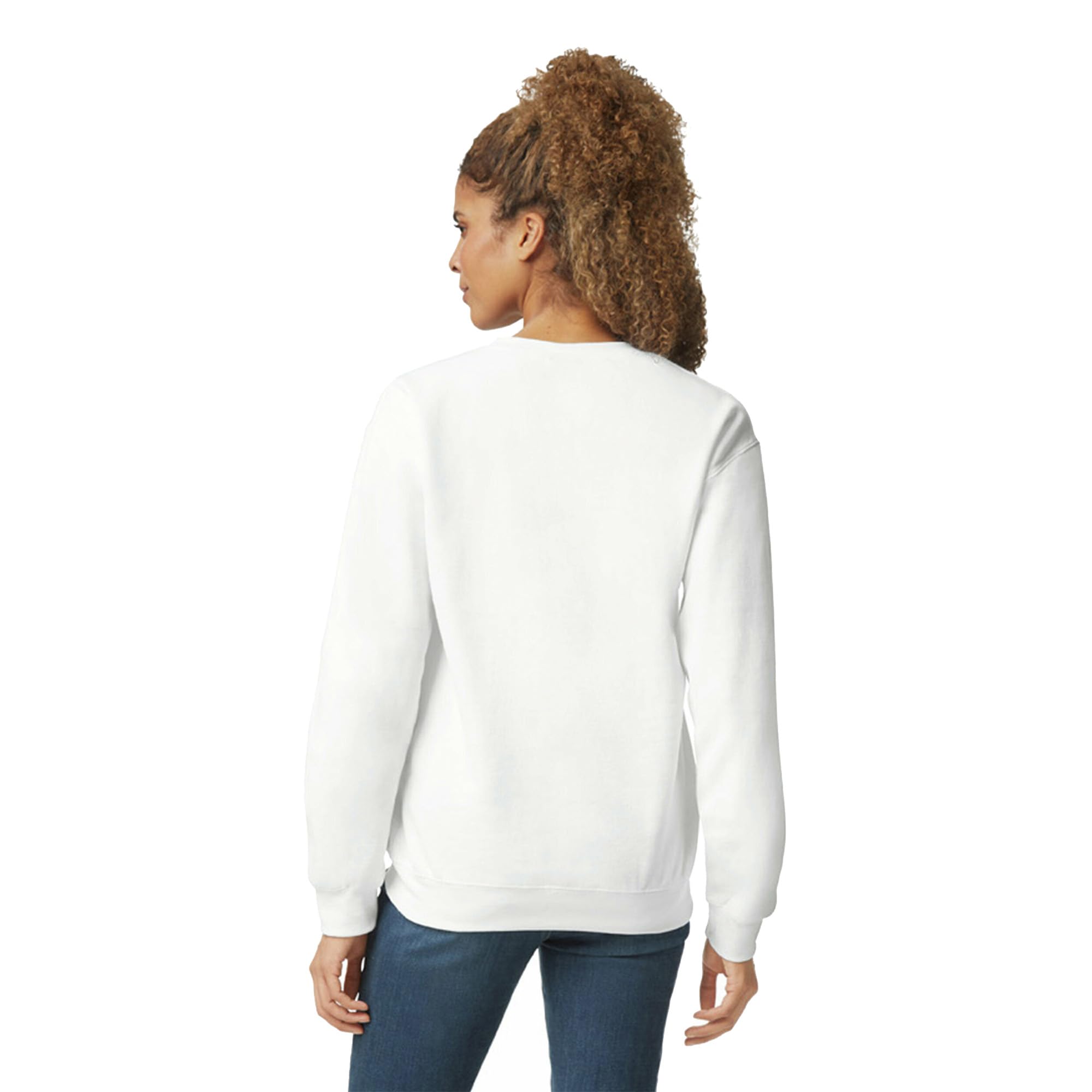 Gildan Adult Fleece Crewneck Sweatshirt, Style G18000, Multipack, White (1-Pack), Large