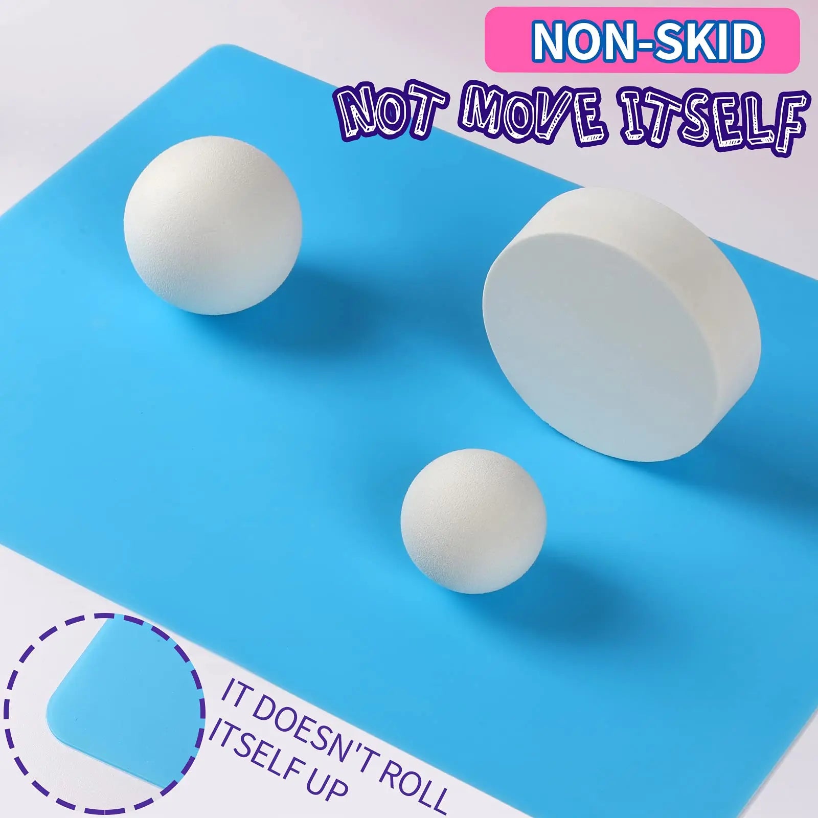 LEOBRO Silicone Mat for Resin Molds, 2 PCS 15.7" x 11.7" Playdough Mat, Silicone Mats for Crafts, Jewelry Resin Molds Mats, for Resin, Clay, Paint, Blue & Rose Red