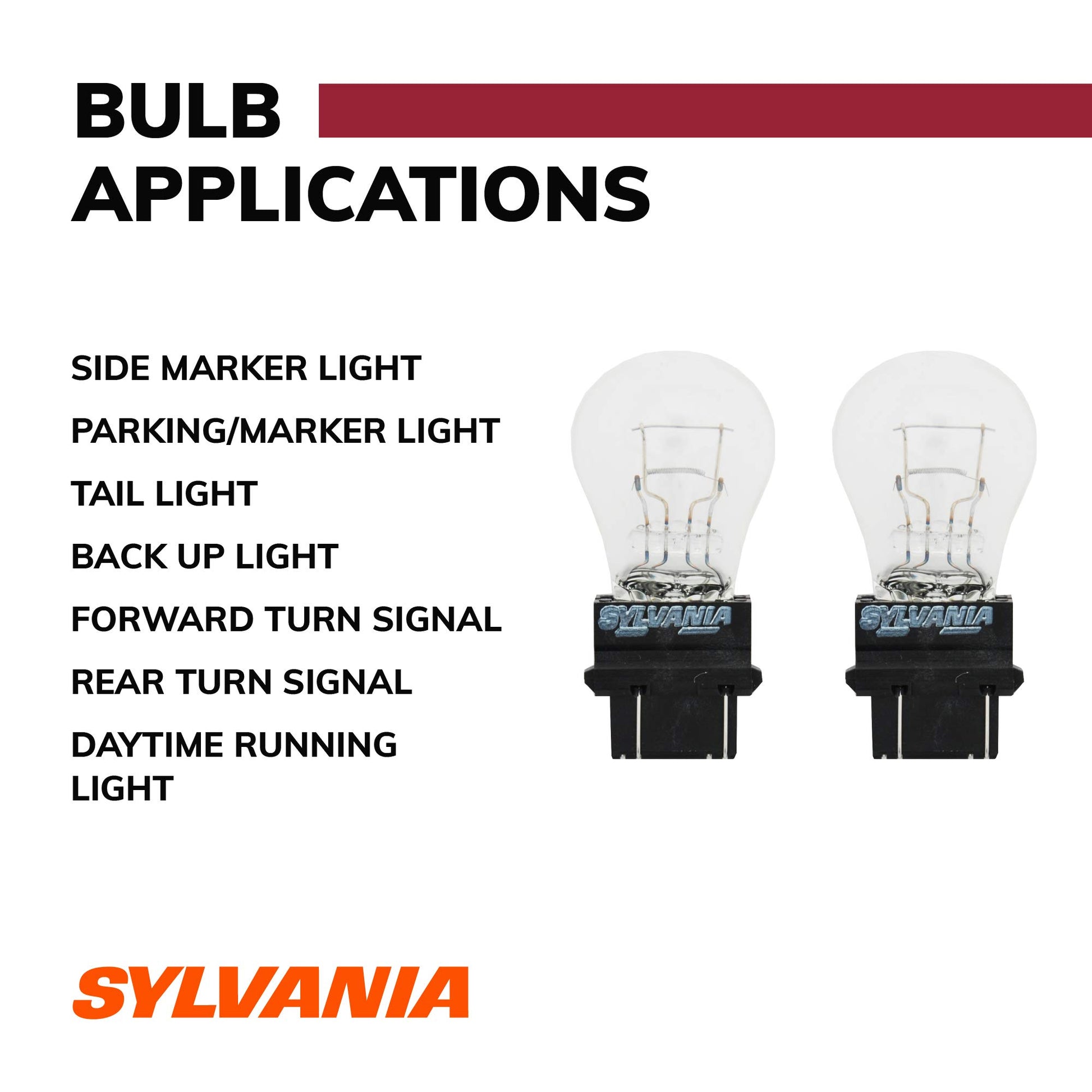 SYLVANIA 3157 Long Life Miniature Bulb, (Contains 2 Bulbs)