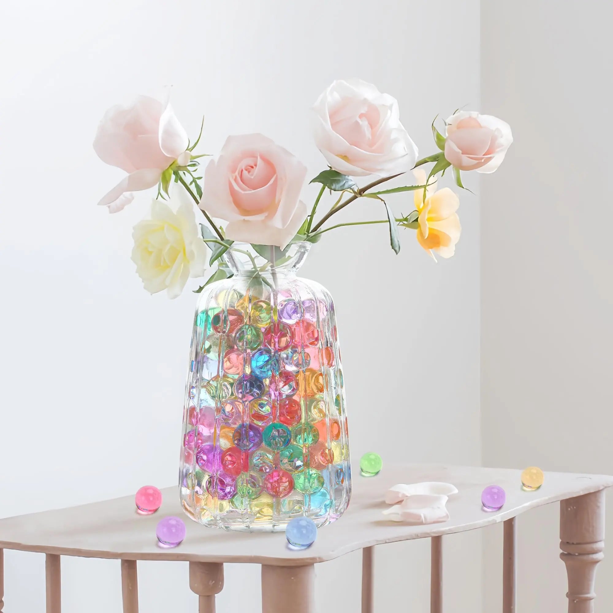 WITCOLOR 160,000 Floral Beads for Centerpieces Rainbow Vase Filler Beads for Soilless Planting Fragrance Diffusion Floating Candle Holding Non Toxic Beads for Wedding Centerpiece Floral Decorations