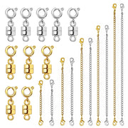 Evnlo Halskettenverlängerung und magnetischer Halskettenverschluss, Gold- und Silberkettenverlängerungen für Halsketten, Armbänder, Schmuck